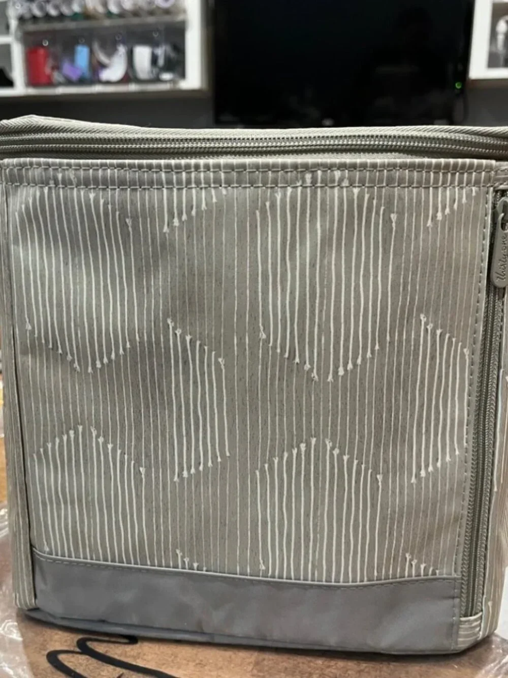 Thirty-One Insulated Bucket Tote Abbey Stone Geo